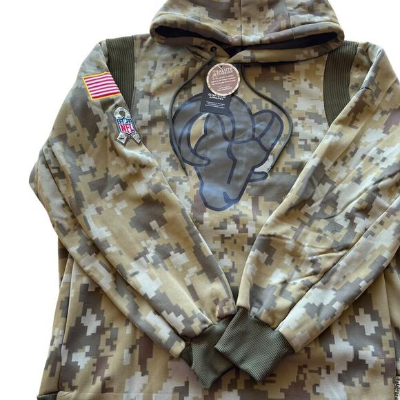 Nike Los Angeles Rams Salute To Service #99 Donald NWT Performance Hoodie Size L - Picture 4 of 11